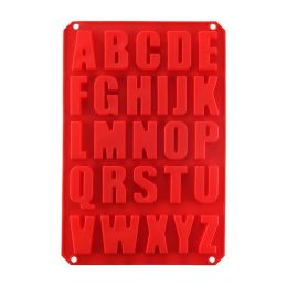 1 Pcs Silicone Large Alphabet Ice Chocolate Letter Mould Stencil Cake Jelly Cupcake Baking Mold DIY Ice Tray Cookie Mold
