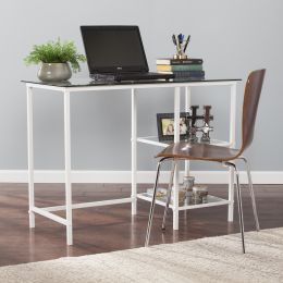 Layton Metal/Glass Student Desk - White