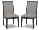 Ashley Foyland Light Gray+Black Contemporary Dining Chair (Set of 2) D989-01