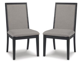 Ashley Foyland Light Gray+Black Contemporary Dining Chair (Set of 2) D989-01