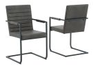 Ashley Strumford Gray+Black Contemporary Dining Arm Chair (Set of 2) D449-02A