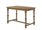 Farsiris Counter Height Table; Weathered Oak Finish 77175