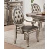 Northville Arm Chair (Set-2) in PU & Antique Silver 66923