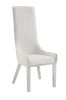 Gianna Dining Chair (Set-2); White PU &amp; Stainless Steel 72473