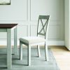 (Set of 2) Lafayette White Wood Wood Upholstered Dining Chair