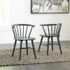 Ashley Otaska Black Contemporary Dining Chair (Set of 2) D406-01