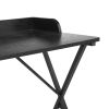 47.2" L Rectangular Computer Desk; Writing Desk - full black