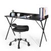 47.2" L Rectangular Computer Desk; Writing Desk - full black