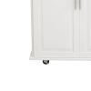 Kitchen Island Cart with 2 Door Cabinet and Three Drawers; 53.5 Inch Width with Spice Rack; Towel Rack (White)