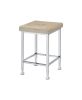 Raine Counter High Stool; Beige Velvet & Chrome Finish 74007