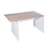 47.4" L Computer Desk with movable bookcase; oak & white