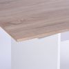 47.4" L Computer Desk with movable bookcase; oak & white