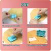 8PCS 3D Biscuit Cutter Plastic Non-Stick Bunny Egg Cookie Stamp Xmas Party Deco