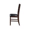 Urbana Side Chair (Set-2) in Black PU &amp; Cherry 04624