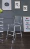 Nadie Counter Height Chair (Set-2) in Clear Acrylic &amp; Chrome 72592