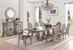 Northville Side Chair (Set-2) in PU &amp; Antique Silver 66922