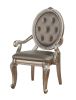 Northville Arm Chair (Set-2) in PU & Antique Silver 66923