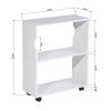 47.4" L Computer Desk with movable bookcase; oak & white