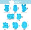 8PCS 3D Biscuit Cutter Plastic Non-Stick Bunny Egg Cookie Stamp Xmas Party Deco