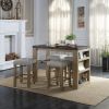 Charnell Counter Heigh Table in Marble &amp; Oak Finish DN00551