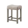 Wandella4Pc Pk Counter Height Set w/USB in Beige Fabric; Marble &amp; Rustic Oak Finish DN00089