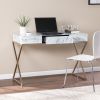Kamblemore Faux Marble Writing Desk w/ Storage
