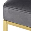 TOPMAX Modern 25inch Counter Height Bar Stools; Dining Chairs with Velvet Upholstered Seat and Backrest for Party; Dining Room; Set of 2; Gray