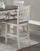 Antique White Finish Wood Framed Counter Height Chair Set of 2pc Upholstered Seat Casual Dining Room Furniture