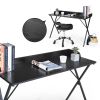 47.2" L Rectangular Computer Desk; Writing Desk - full black