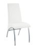 Pervis Side Chair (Set-2) in White PU & Chrome 71107
