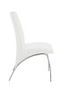 Pervis Side Chair (Set-2) in White PU & Chrome 71107