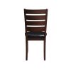 Urbana Side Chair (Set-2) in Black PU &amp; Cherry 04624