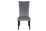 Set of 2 Dinging Chairs; Velvet-upholstered Chairs with Nailhead-trimmed; Rubber Wood Legs ; Gray; size: 19.75&rdquo; W x26.5&rdquo; D x40.75&rdquo;H