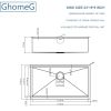 33 Kitchen Sink Undermount - 33 Inch Undermount Sink Ledge Workstation Deep Single Bowl 18 Gauge Stainless Steel Kitchen Sink Basin