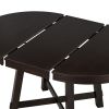 TREXM Farmhouse Round Extendable Dining Table with 16&quot; Leaf Wood Kitchen Table (Espresso)