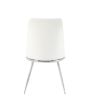 Weizor Side Chair (Set-2); White PU &amp; Chrome (2Pc/1Ctn) 77152