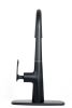 Single handle pull down kitchen sensor faucet High quality spool Lead-free copper material; Black