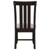 TREXM Set of 4 Fabric Upholstered Dining Chairs with Sliver Nails and Solid Wood Legs (Espresso)