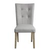Charnell Side Chair (Set-2) in Gary PU &amp; Oak Finish DN00554
