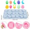 2PCS Silicone Mold 18 Cavities Non-Stick Egg Bunny Baking Tool Easter Xmas Party Decor