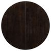 TREXM Farmhouse Round Extendable Dining Table with 16&quot; Leaf Wood Kitchen Table (Espresso)