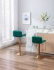 SUPERJARE Bar Stools - Swivel Barstool Chairs with Back; Modern Pub Kitchen Counter Height; velvet; ( 1pc/ctn )