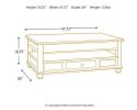 Ashley Barilanni Dark Brown Casual Coffee Table with Lift Top T934-9