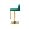 SUPERJARE Bar Stools - Swivel Barstool Chairs with Back; Modern Pub Kitchen Counter Height; velvet; ( 1pc/ctn )