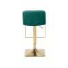 SUPERJARE Bar Stools - Swivel Barstool Chairs with Back; Modern Pub Kitchen Counter Height; velvet; ( 1pc/ctn )