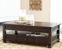 Ashley Barilanni Dark Brown Casual Coffee Table with Lift Top T934-9