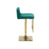 SUPERJARE Bar Stools - Swivel Barstool Chairs with Back; Modern Pub Kitchen Counter Height; velvet; ( 1pc/ctn )