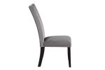 Set of 2 Dinging Chairs; Velvet-upholstered Chairs with Nailhead-trimmed; Rubber Wood Legs ; Gray; size: 19.75&rdquo; W x26.5&rdquo; D x40.75&rdquo;H
