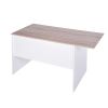 47.4" L Computer Desk with movable bookcase; oak & white