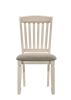 Fedele Side Chair; Tan Fabric & Cream Finish 77192
